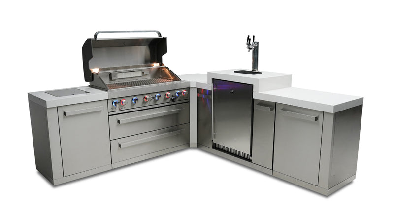 MONT ALPI 6-BURNER ISLAND WITH A KEGERATOR-MAi805-90KEG