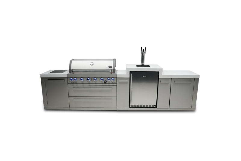 MONT ALPI 6-BURNER ISLAND WITH A KEGERATOR-MAi805-KEG