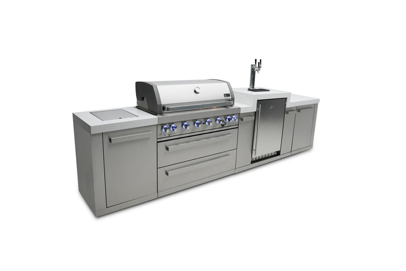 MONT ALPI 6-BURNER ISLAND WITH A KEGERATOR-MAi805-KEG
