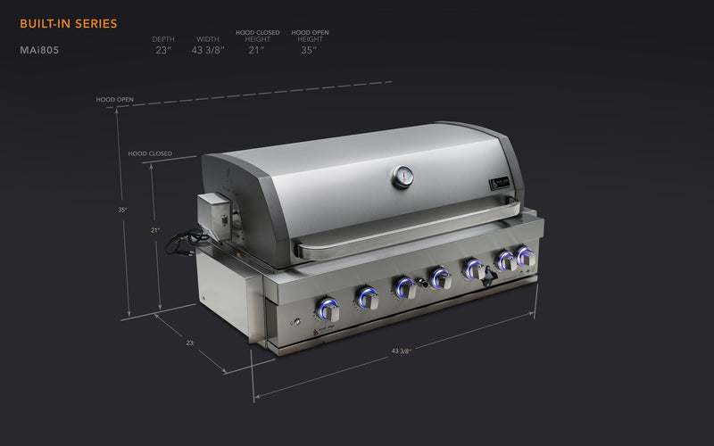 MONT ALPI 44" BUILT-IN GRILL-MABi805