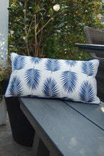 Load image into Gallery viewer, Rightside Design -PALM PATTERN LUMBAR INDOOR OUTDOOR PILLOW
