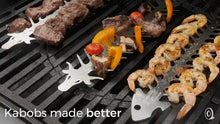 Load and play video in Gallery viewer, Proud Grill Slide &amp; Serve BBQ Skewers - Set of 2
