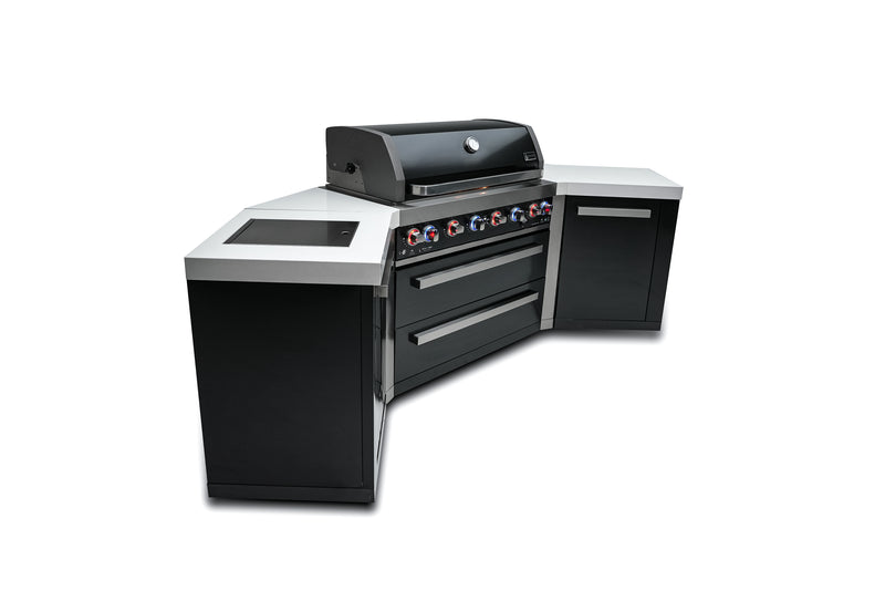 MONT ALPI 805 BLACK STAINLESS STEEL ISLAND WITH 45-DEGREE CORNERS-MAi805-BSS45