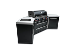 MONT ALPI 805 BLACK STAINLESS STEEL ISLAND WITH 45-DEGREE CORNERS-MAi805-BSS45