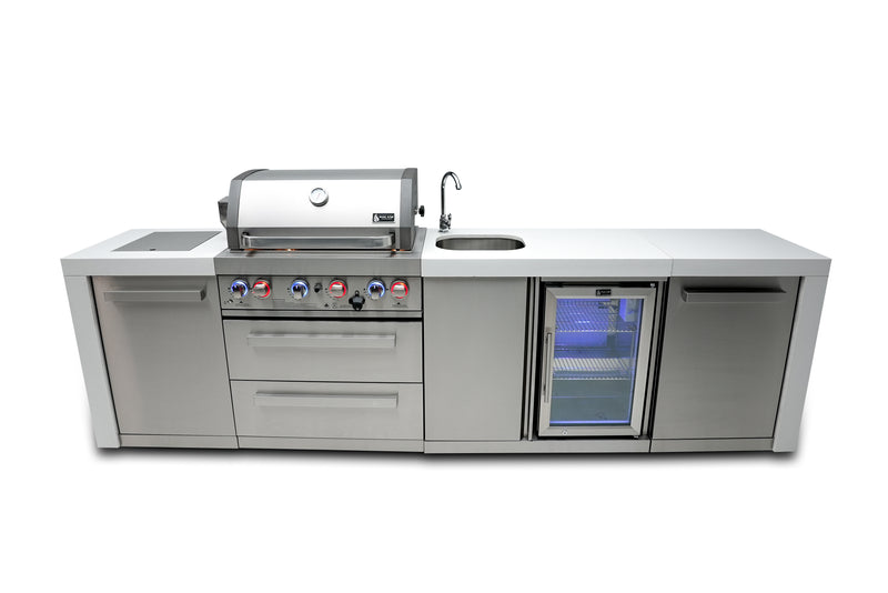 MONT ALPI 4-BURNER DELUXE ISLAND WITH A BEVERAGE CENTER-MAi400-DBEV