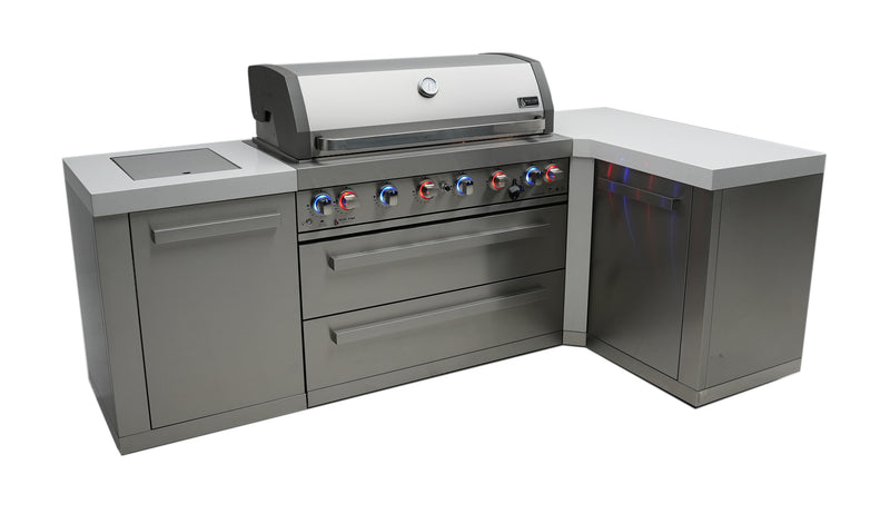 MONT ALPI 6-BURNER ISLAND WITH A 90-DEGREE CORNER-MAi805-90