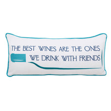 Load image into Gallery viewer, Rightside Design-Wine Friends Indoor/Outdoor Lumbar Pillow
