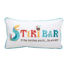 Load image into Gallery viewer, Rightside Design-Tiki Bar Embroidered Indoor/Outdoor Lumbar Pillow

