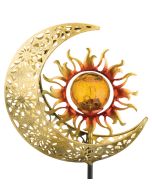 Filigree Sun Moon Solar Stake