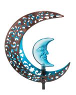 Load image into Gallery viewer, Filigree Blue Moon Solar Stake
