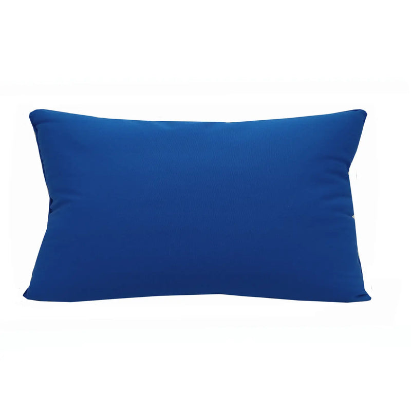 Rightside Design-Embroidered Blue Monstera Indoor/outdoor Pillow