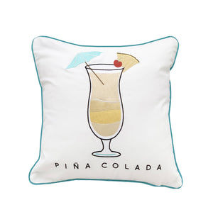 Rightside Design - Cocktail Hour-Pina Colada Indoor/Outdoor Pillow
