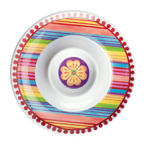 Cinco de Mayo 8 1/4" Melamine Chip and Dip Style Plate