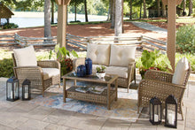 Load image into Gallery viewer, Braylee Outdoor Loveseat w/Cocktail Table
