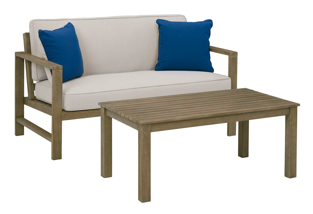 Fynnegan Loveseat and Cocktail Table