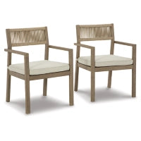 Load image into Gallery viewer, Aria Plains Arm Chair with Cushion (Set of 2)
