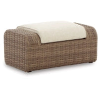 Load image into Gallery viewer, SANDY BLOOM Outdoor Ottoman with Cushion
