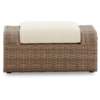 Load image into Gallery viewer, SANDY BLOOM Outdoor Ottoman with Cushion
