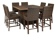Load image into Gallery viewer, Paradise Trail Signature Design 9-Piece Outdoor Bar Table Set image
