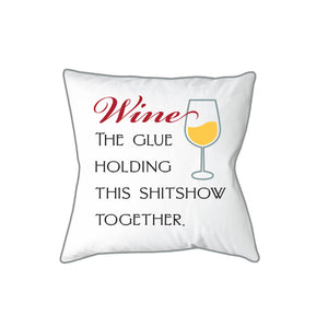 Rightside Design - Wine Inspirations Embroidered Indoor/Outdoor Pillow