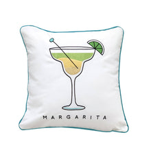Load image into Gallery viewer, Rightside Design - Cocktail Hour-Margarita Indoor/Outdoor Pillow
