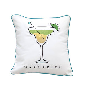 Rightside Design - Cocktail Hour-Margarita Indoor/Outdoor Pillow